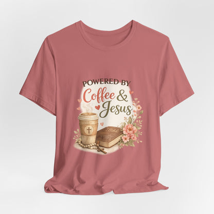 Powered by Coffee & Jesus Graphic Tee