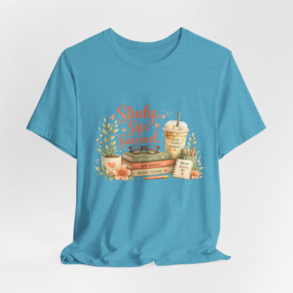 Study. Sip. Succeed. College Graphic Tee