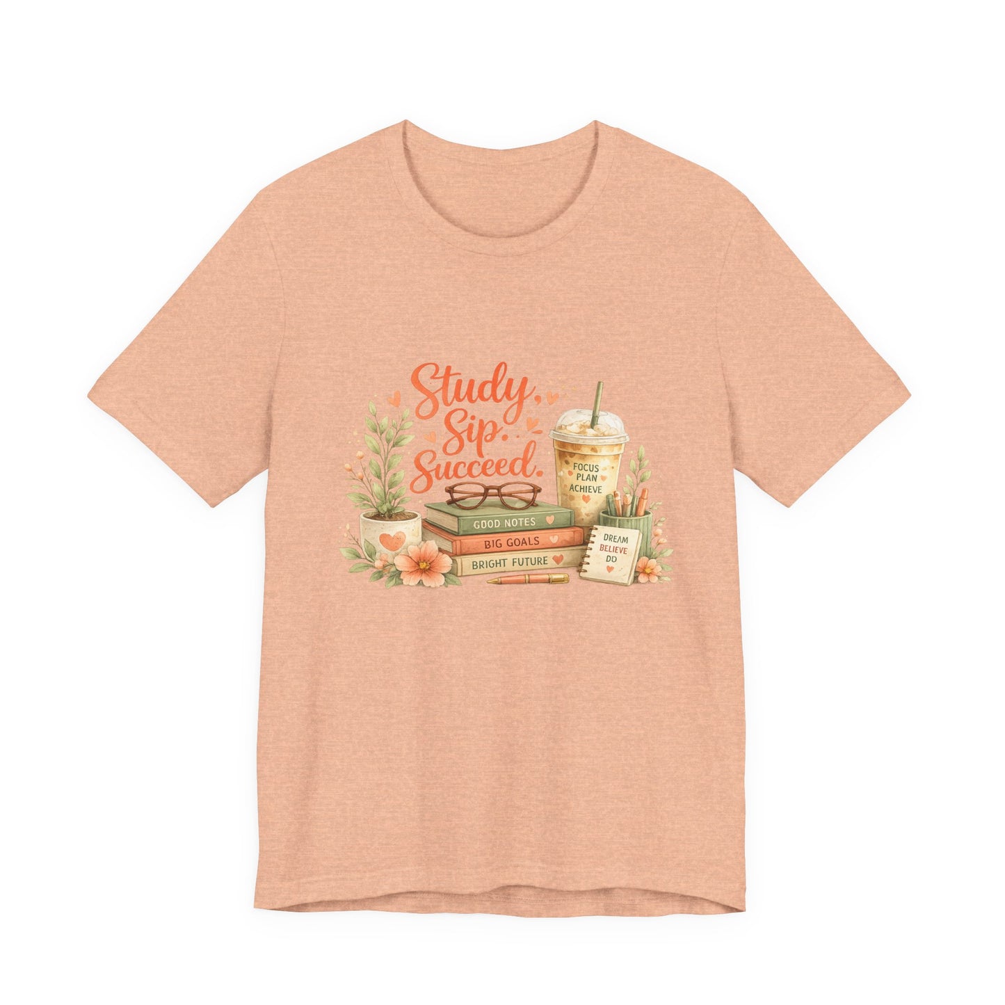 Study. Sip. Succeed. College Graphic Tee