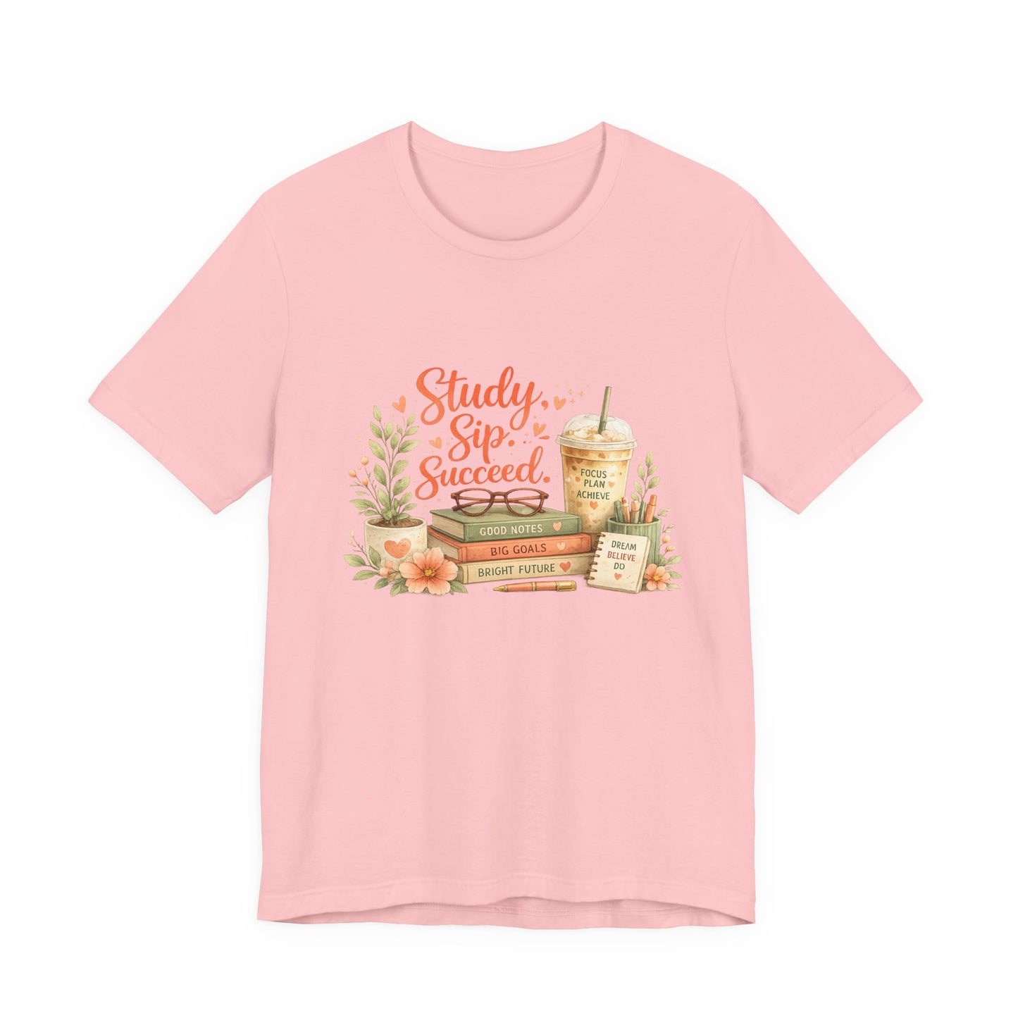 Study. Sip. Succeed. College Graphic Tee