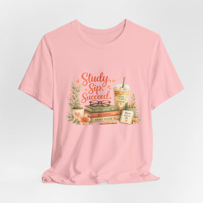 Study. Sip. Succeed. College Graphic Tee