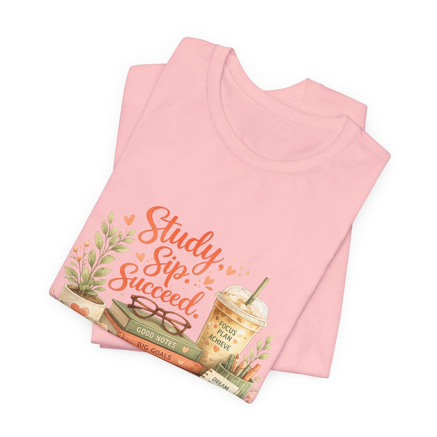 Study. Sip. Succeed. College Graphic Tee