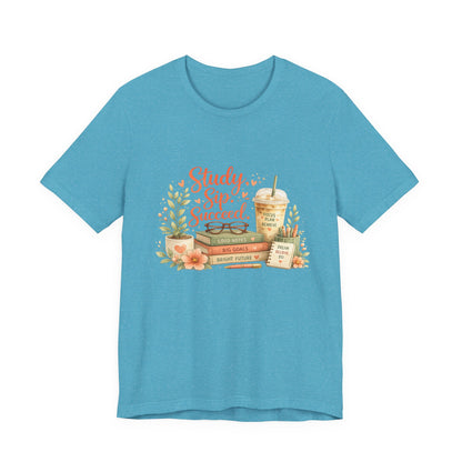 Study. Sip. Succeed. College Graphic Tee